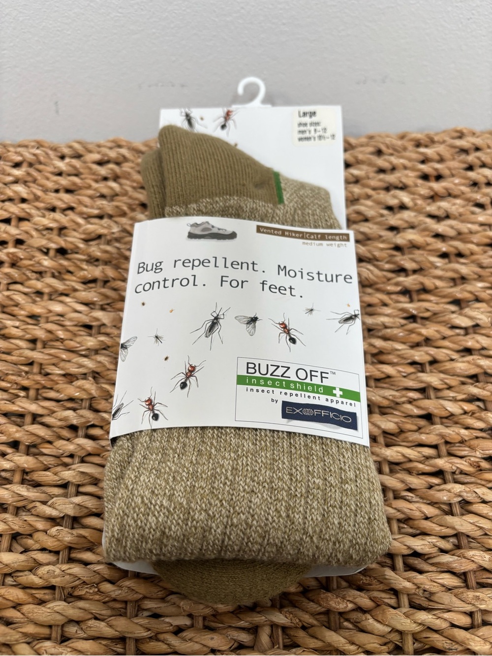 Ex Officio Buzz Off Vented Hiker Sock Size L